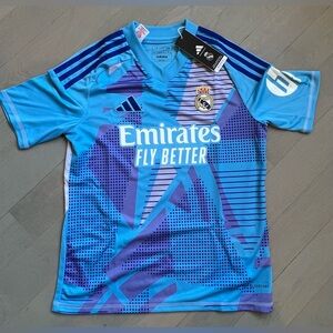 NEW Real Madrid Youth Goalkeeper Shirt Blue